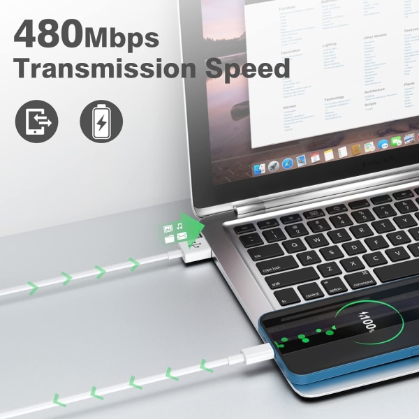 iPhone-laturikaapeli, 4 kpl 3FT/1M MFi-sertifioitu Lightning-kaapeli Apple Fast Charging -kaapeli yhteensopiva iPhone 14 13 12 11 XS XR X Pro Max Mini 8