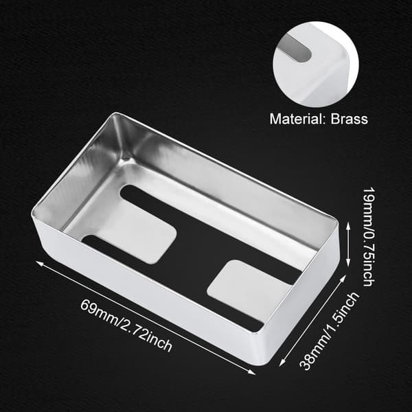 H-formad metallgitarrpickupfodral mässing Humbucker-skydd för elgitarrer silver