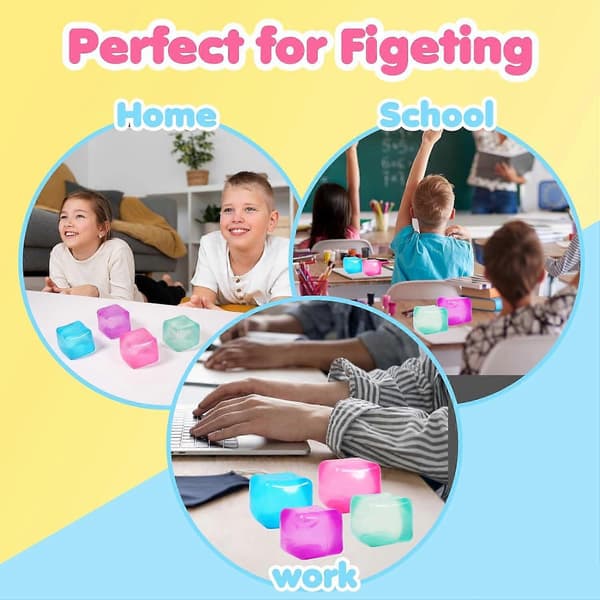 3-pack stressisbit squishy stressbollar för vuxna och barn, sensorisk fidgetleksak