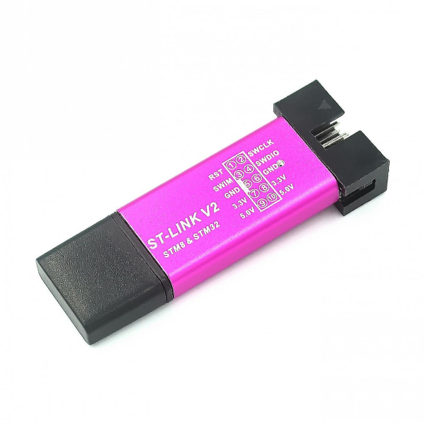 St Link V2 Mini Stm8 Stm32 Simulaattori Latausohjelmointi Ohjelmointi Kansi Kaapeli (satunnainen Väri
