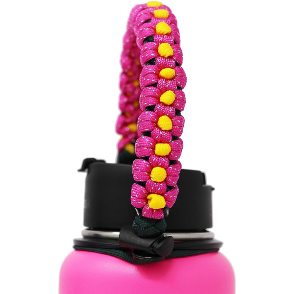 Paracord Handtag Vattenflaska Kopp Rep Solros Flätad Fallskärmsrem För Hydro Flask