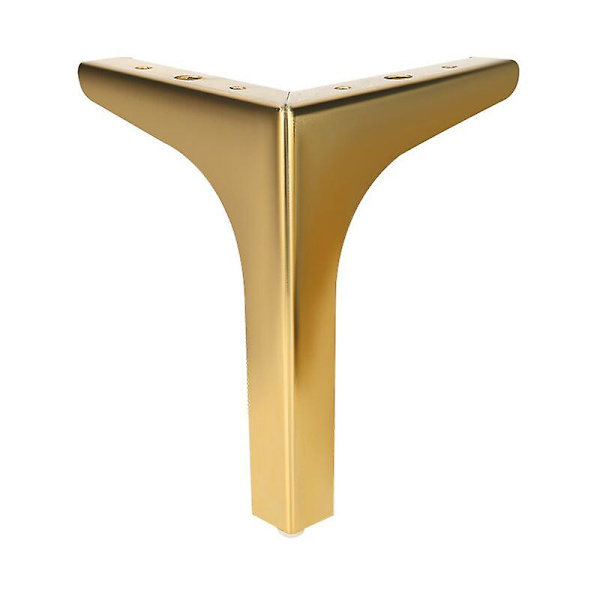 Möbelben, Set med 4 moderna metalliska triangulära möbelben ersättningsfotpall 10 cm guld