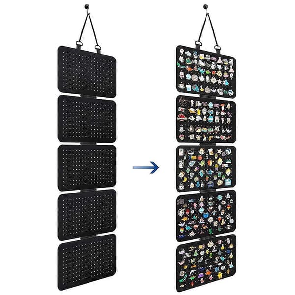 2 stk. emaljestift display organizer med 5 løse blade til over 120 stifter broche display sider
