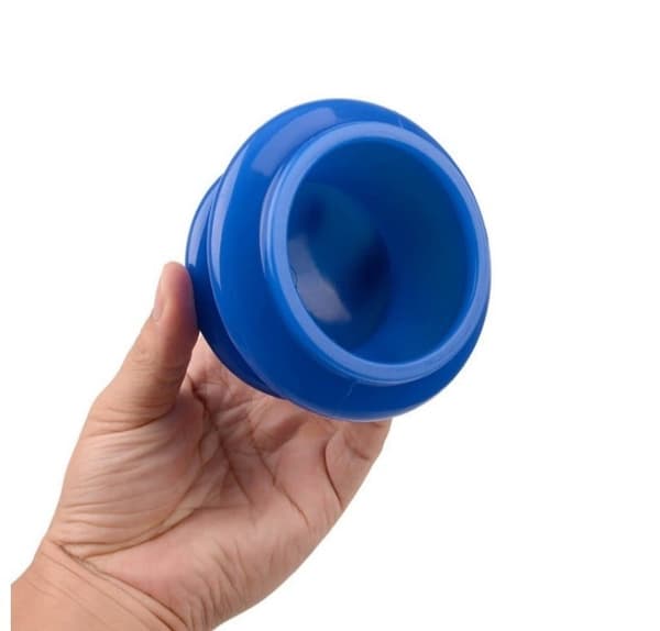 Silikone massagekopper, blå - cupping sæt
