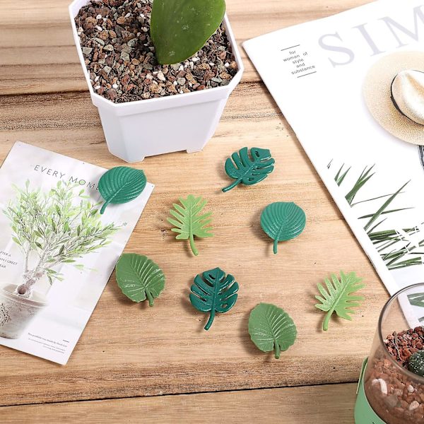 8 st Monstera växt kylskåpsmagneter, tropiska blad kylskåpsmagneter 3d växt kylskåpsmagneter söta dekorativa magnetdekaler för kylskåp skåp kök