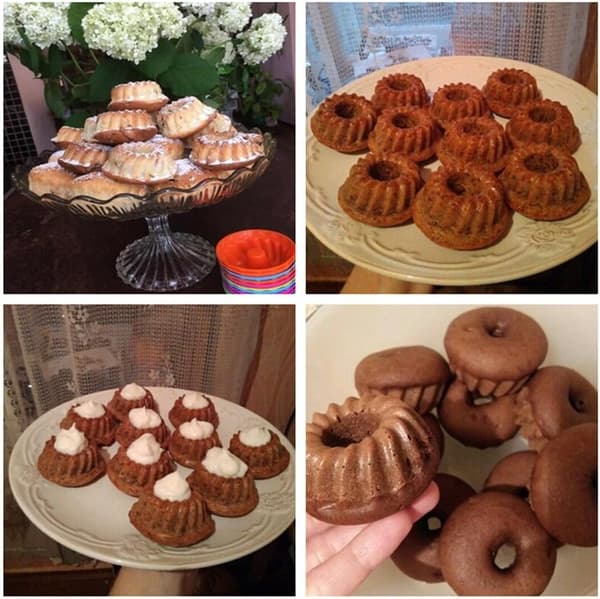 Silikone bageforme, 24-pak mini silikone bageforme til kager, non-stick muffinforme, elegante dessertretter - gelé og muffins