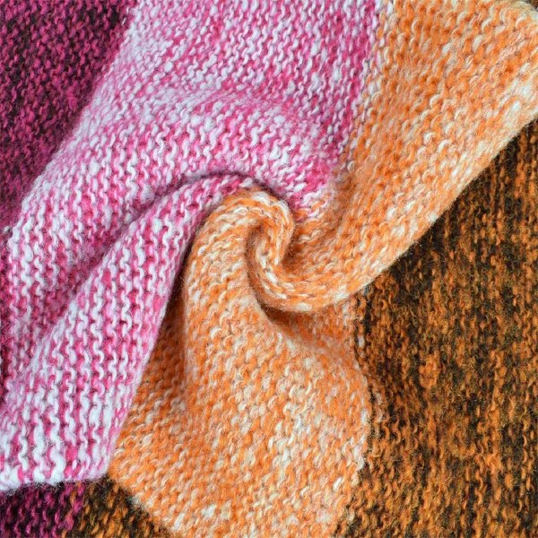 Färgglad halsduk för kvinnor, stickad loop-infinity halsduk, varm vinterwrap, krage