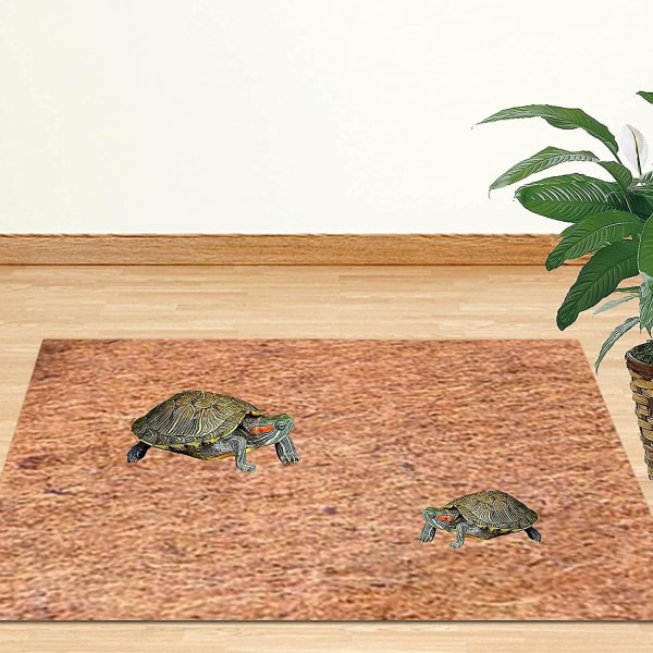 Reptilteppe, 25x100 cm Naturlig kokosfiber Skilpaddeøgle Teppematte Pet Terrarium Liner, rektangel Coco Liner For Planters