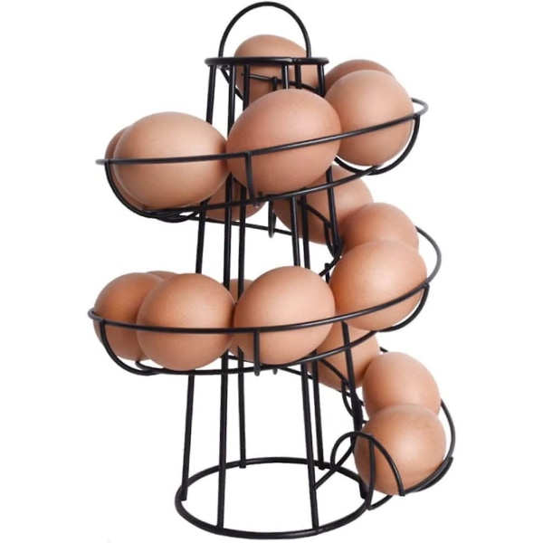 Köksförvaring Spiral Ägghållare Stativ Håller Upp till Ägg Äggkorgar