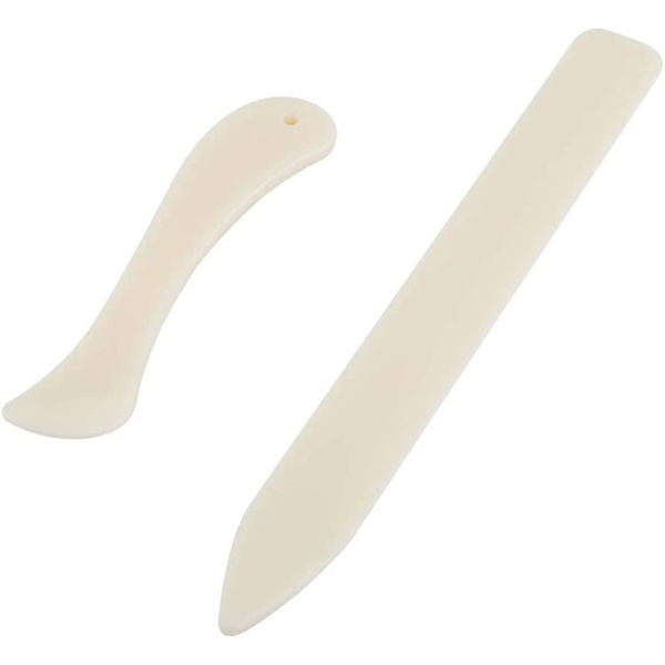 Pappersvikningsverktyg, vitt benmapp, vikningsverktyg för poängsättning, vikning av papper, läderhantverk, origamiverktyg för pappershantverk, bokbindning, kort (2 S