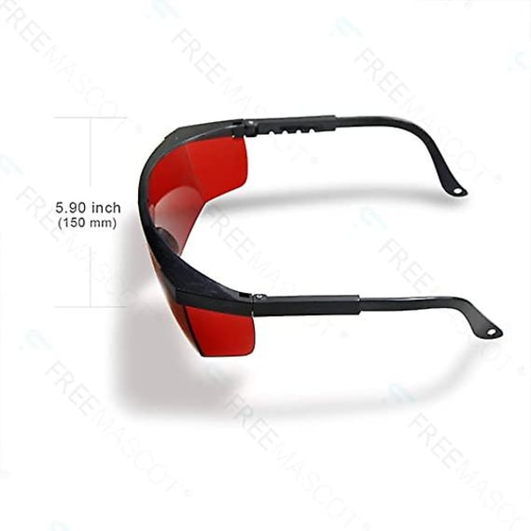 Od 4+ 190nm-550nm bølgelengde lasersikkerhetsbriller for typiske 405nm, 445nm, 450nm, 520nm, 532nm laser lys rød