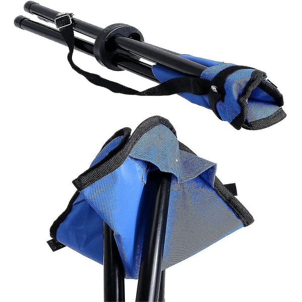 1 stk Mini trebens sammenleggbar campingstol, bærbar sammenleggbar stativkrakk, lenestol (blå)