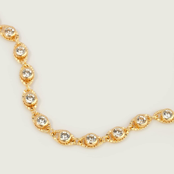 Armband för kvinnor 14K guldpläterad delikat kedja enkelt smycke sött för flickor Evil Eye Zirconia 2 Layer Satellite Chain