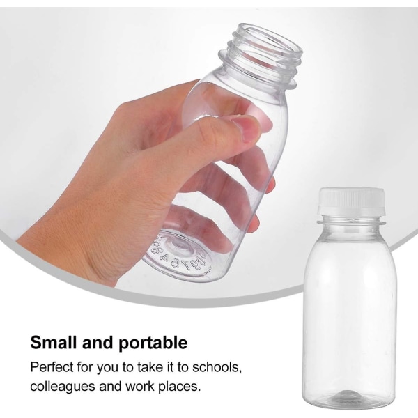 10 stycken 250 ml mjölkflaskor med lock genomskinliga burkar Plast juiceflaskor Behållare för fester Hem Utomhus Resor