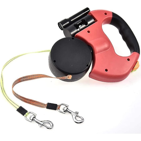 Dobbelt Retraherbar Hundeline Dual Doggie Pet Line Automatisk