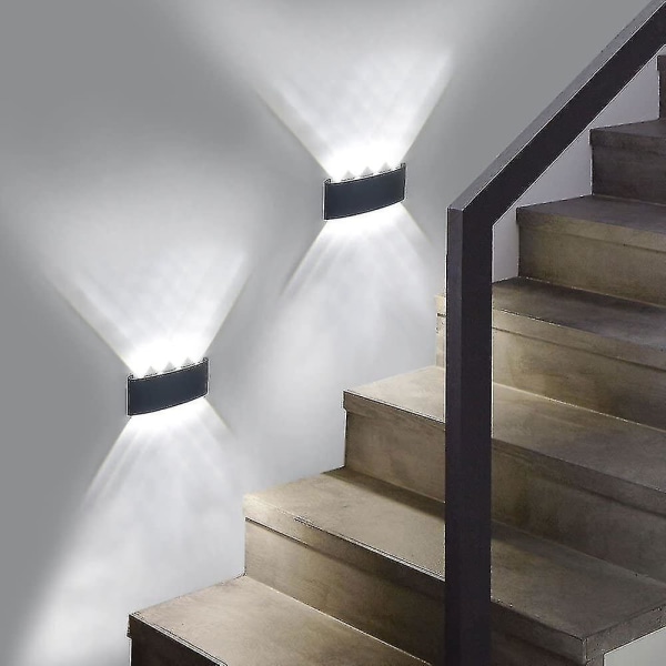 Led indendørs væglamper - 8w moderne vandtæt væglampe lysarmatur væglampe dekoration aluminium hvid væglampe til stue soveværelse entre