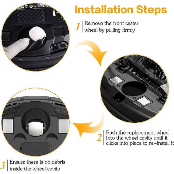 Crday erstatningshjul for hjulmontering for Irobot Roomba støvsugergave