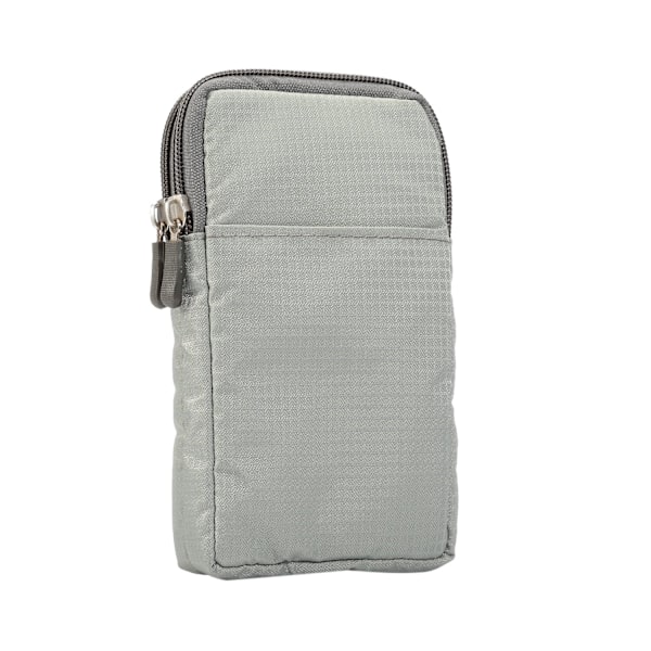 Mobiltelefonlomme med skulderstropp, skulderveske for menn, 6.0 tommers vertikal utendørs reise nylon mobiltelefon crossbody-veske (svart) small