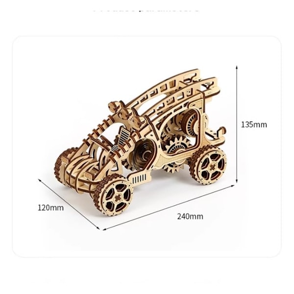 3D Trepuslespill for Voksne, Dune Buggy Mekanisk Modellbil Monteringssett i Tre, Flott Gave til Gutter og Jenter 168 stk.