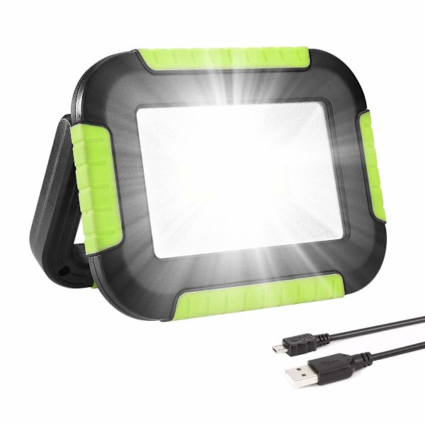 Bärbar Arbetslampa Uppladdningsbar, Stark Utomhus Campinglykta med Powerbank, 3 Lägen LED Strålkastare för Nödsituationer, Strömavbrott, Tält och Mer