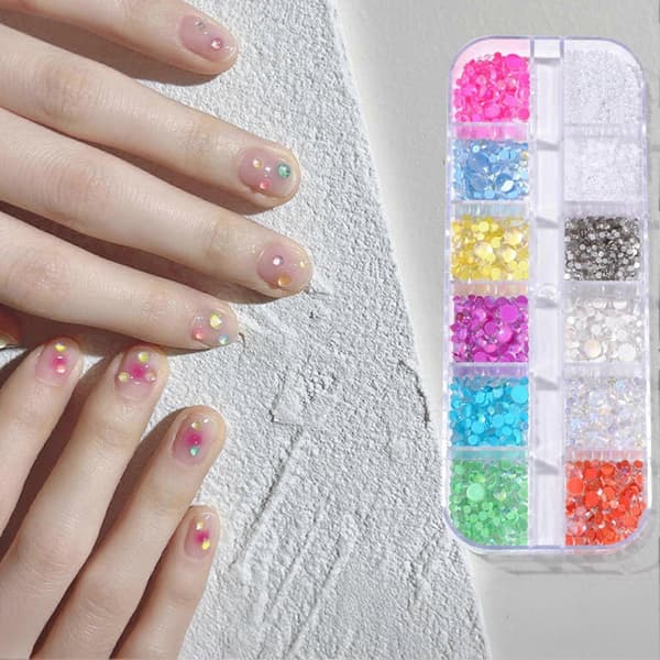 Neglekunsttilbehør – med 12 rum – til gør-det-selv-manicure E