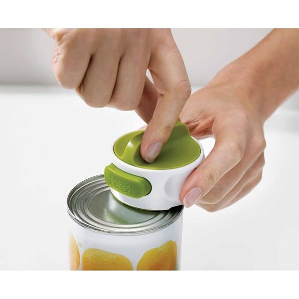 Can-Do Kompakt Dåseåbner, Dåseåbner med automatisk greb, Hvid/Grøn White/Green 36