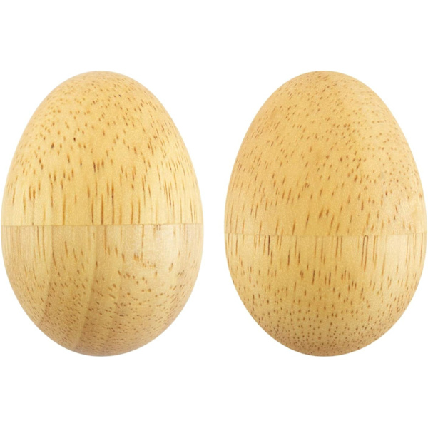 VIB7-WD Vibraslap & SHA28-NT Træ Naturlige Æg Shakers (Par) + Egg Shakers Single