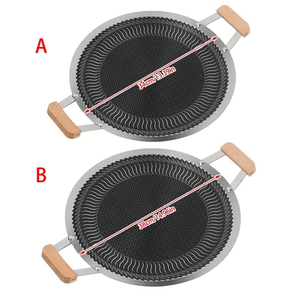 BBQ Verktygsset | Stekpanna | Utomhusgrillplatta | Camping- & Utomhusgrillutrustning [34cm]