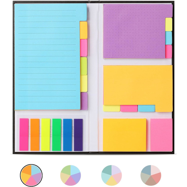 Bibel Sticky Notes Sæt, 410 Pakke, Skole, Kontorartikler, Planlægger Sticky Note Dividers Tabs, Bognoter Vibrant 1 Set