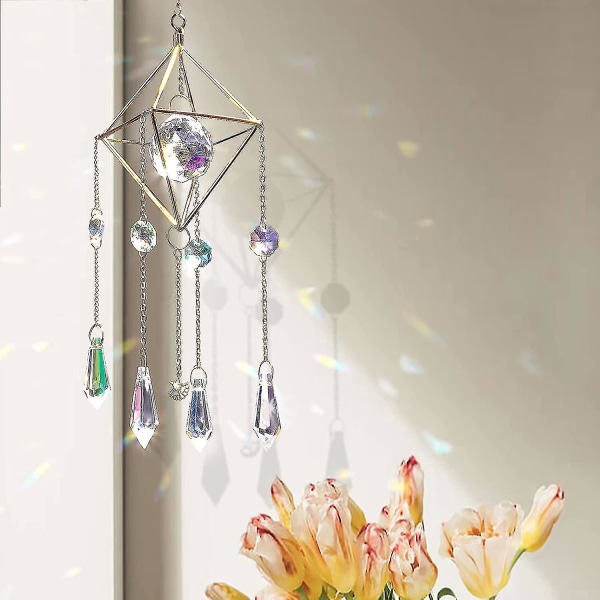 Käsintehdyt kristallikellot, riippuva auringonsieppaaja Windonsin puutarhan koristeluun