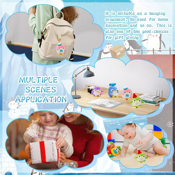 Virka startpaket med steg-för-steg instruktionsvideo tutorials, virka kit, nybörjare stickningskit, stickning startpaket för vuxna, med PL1