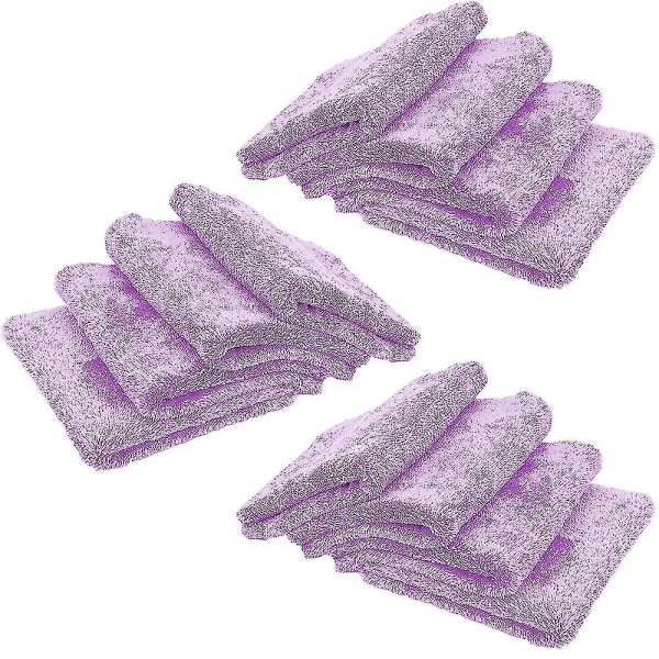 12 stk Kit oppvaskhåndklær, mikrofiber rengjøringsklut, dobbeltsidig