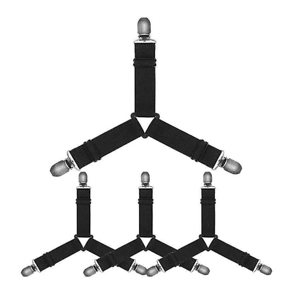 Sengespænde, Sengespænde Suspenders, Sengespænde Stropper, Sengespænde Fastgørelser, 3 Vejs Madrass Hjørne Suspenders Grippers Holdere(4pc