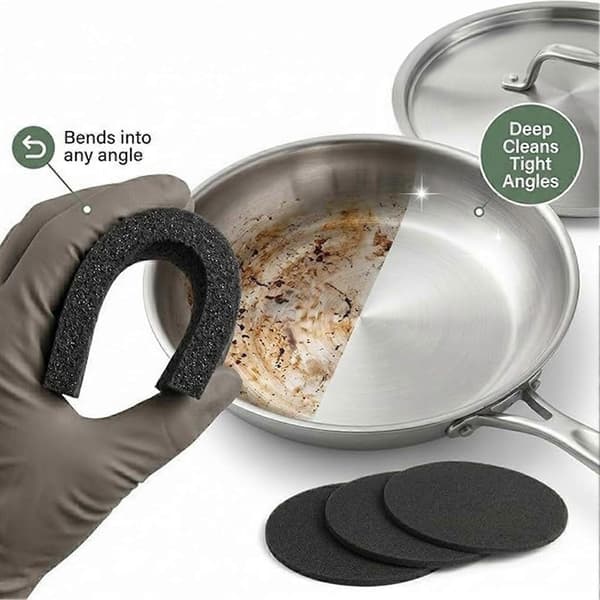 Værktøj til fjernelse af brændemærker til gryder - Holdbart og genanvendeligt - til non-stick pander 6pcs