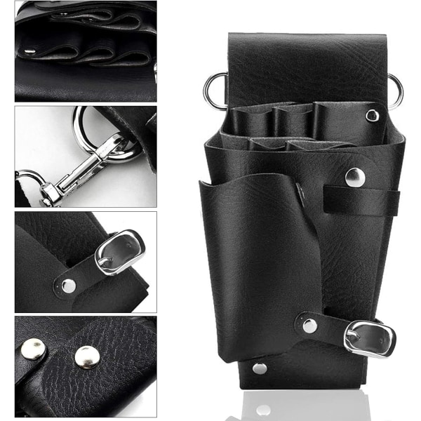 Frisörverktyg Midjeväska PU Läder Hårstyling Utrustning Bälte Väska Frisör Väska Pung Läder Hårklippning Holster Pung för att hålla saxar