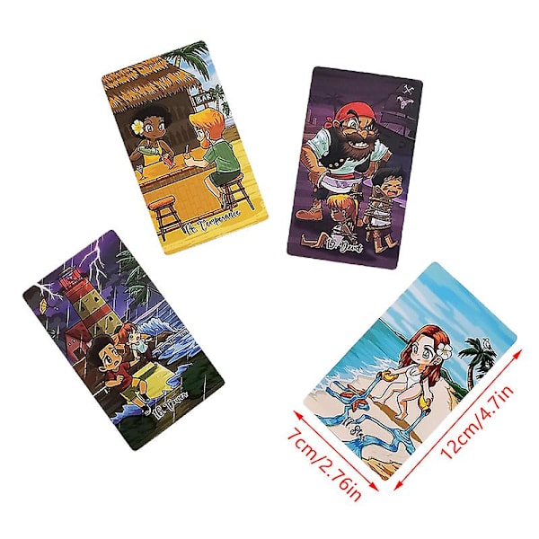 12*7cm Sommerferie Tarotkort Familiefest Brætspil Spådom W/manual