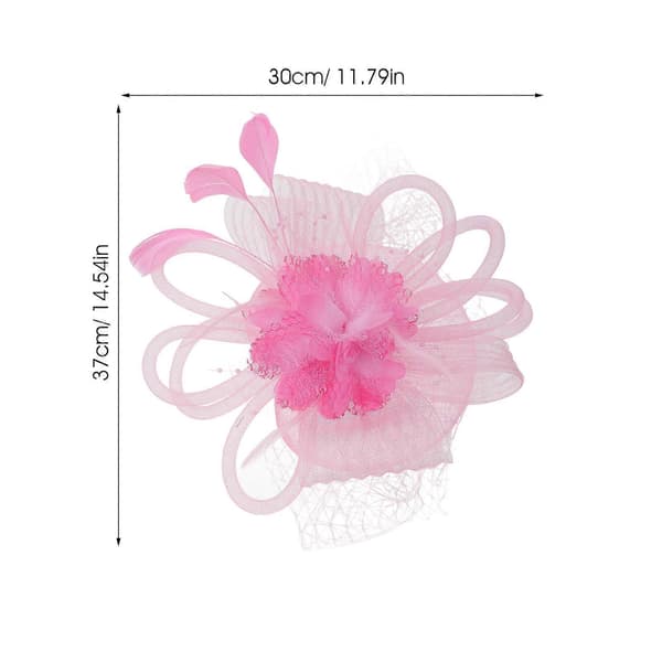 Tea Party Fascinatorhatt for kvinner Rosa Hårtilbehør