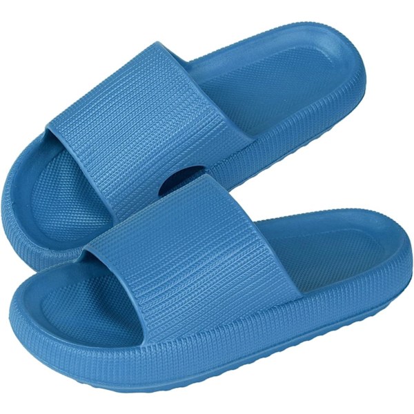 Cloud Sliders til kvinder og mænd, skridsikre badeværelses slippers til kvinder, sommer, bløde flip flop pude sliders, platform pool sliders brusebadssko til indendørs og udendørs