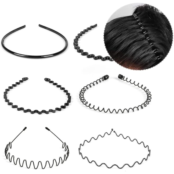 6 stk hårbøyle, metall hårbånd for menn kvinners pannebånd Skjønnhetspleie, unisex