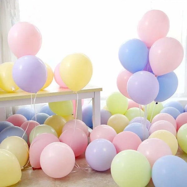 100 st Vackra 10 tums Latexballonger, Partyballonger, Bröllopsballonger för Dekoration, Perfekt för DINA vackra Fester, Påskdekorationer