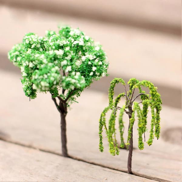 Miniature Blomstrende Træer – Gør-det-selv Mikrolandskab – til Moshave & Sandbord – Jerntråd A