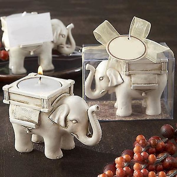 Retro Lucky Elephant Tealight Ljusstake Ljusstake Bröllop Present Heminredning