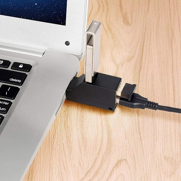 USB-hub, Mini USB 3.0-hub, 3-port hub (2 USB 2.0 + USB 3.0), adapter med høj hastighed til udvidelse til pc, bærbar computer, stationær computer, XPS, Macbook, Surface Pro, USB A A