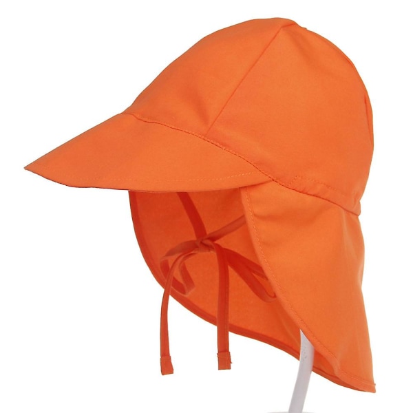 Baby solhatt UPF 50+ skydd, justerbar baby sommar strand ultra-tunn andningsbar hatt, simbassäng lek solhatt, kepsomkrets 48-54cm (orange