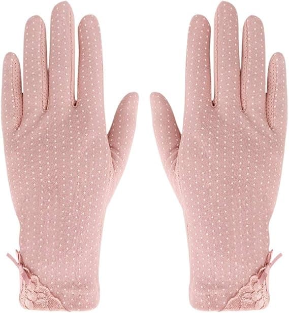 Cyklarhandskar för damer, solskydd, rosa