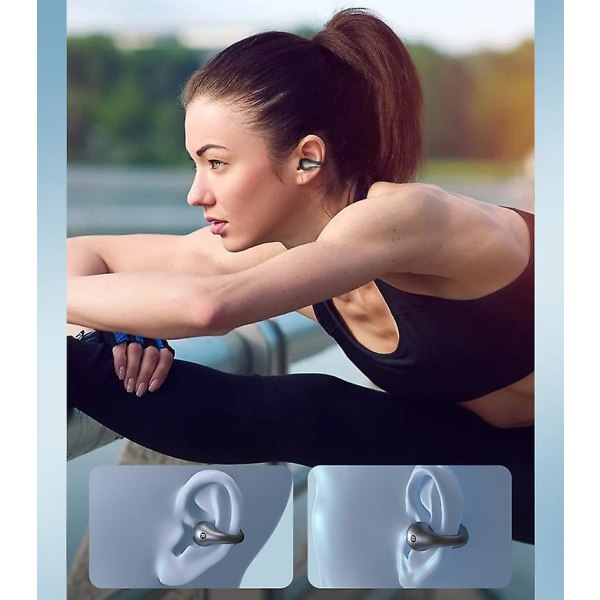 Knogleledning Earbuds Bluetooth Øreklips Støjreducerende Hifi Headset
