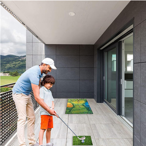 Afslappet golfspil sæt, 0,8x1,5m golfmåtte