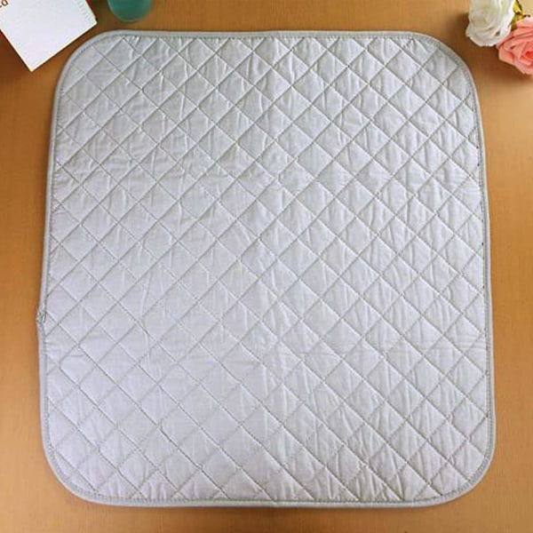 Ironing Mat Blanket Tabletop Ironing Board Laundry Iron Mat Washer Dryer Heat Resistant Cloth Pad With Magnet For Sewing Travel 60x55cm Silver