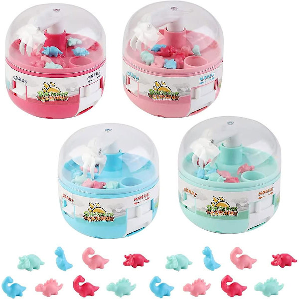 Mini Klo Maskine Miniature Sød Dinosaur Grabber Maskine Legetøj Manuel Bærbar Dinosaur Catcher Maskine Småbørn Tidlig Læring Legetøj Med 8 Dinosaurer