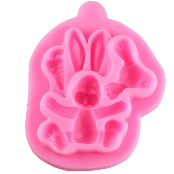 3D påskehare silikonformer Cupcake-verktøy S